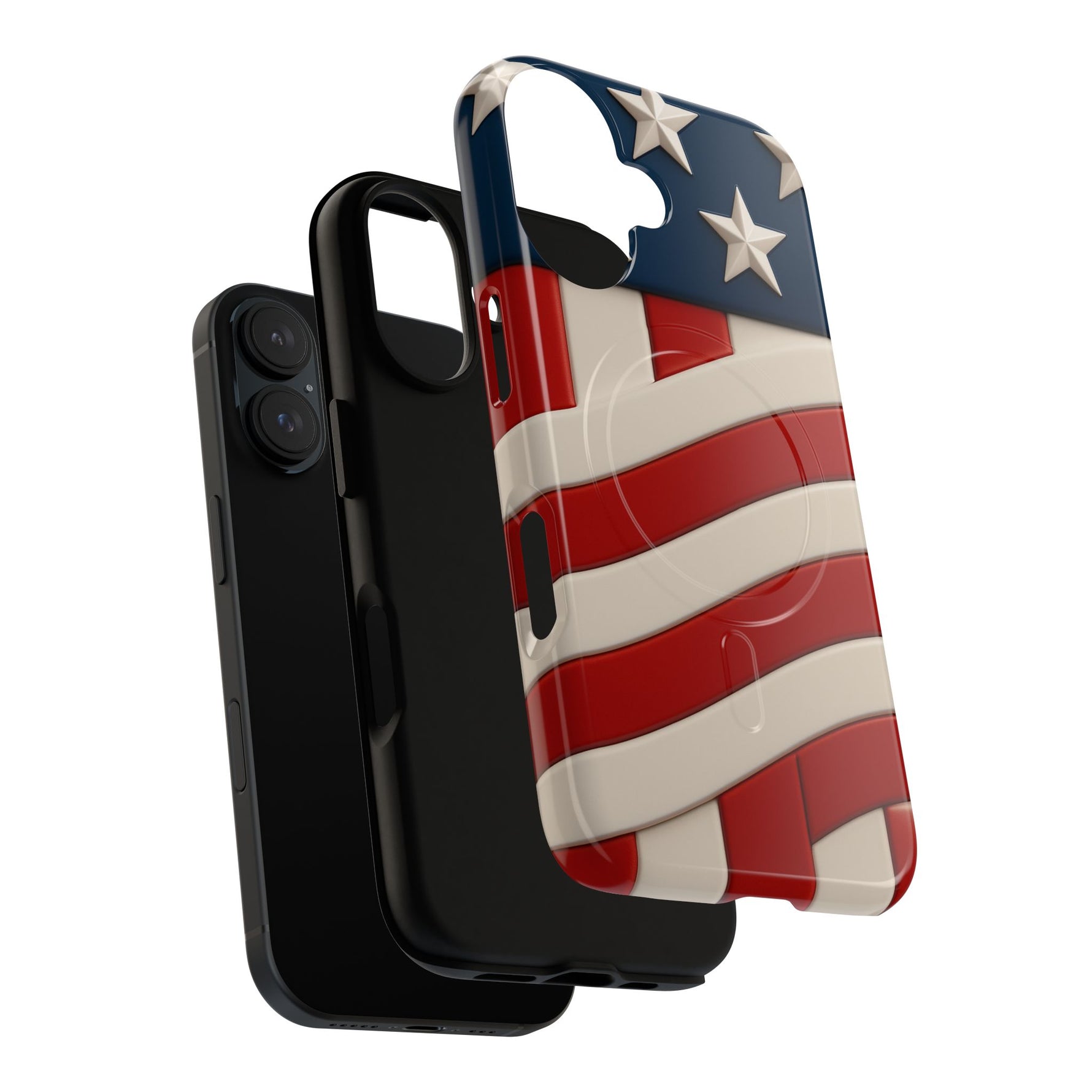 Patriotic iPhone Cases - MagSafe Tough American Flag Design - Shamo's