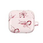 Floral Ribbon AirPod Case — Pink Bow Pattern Protective Cover