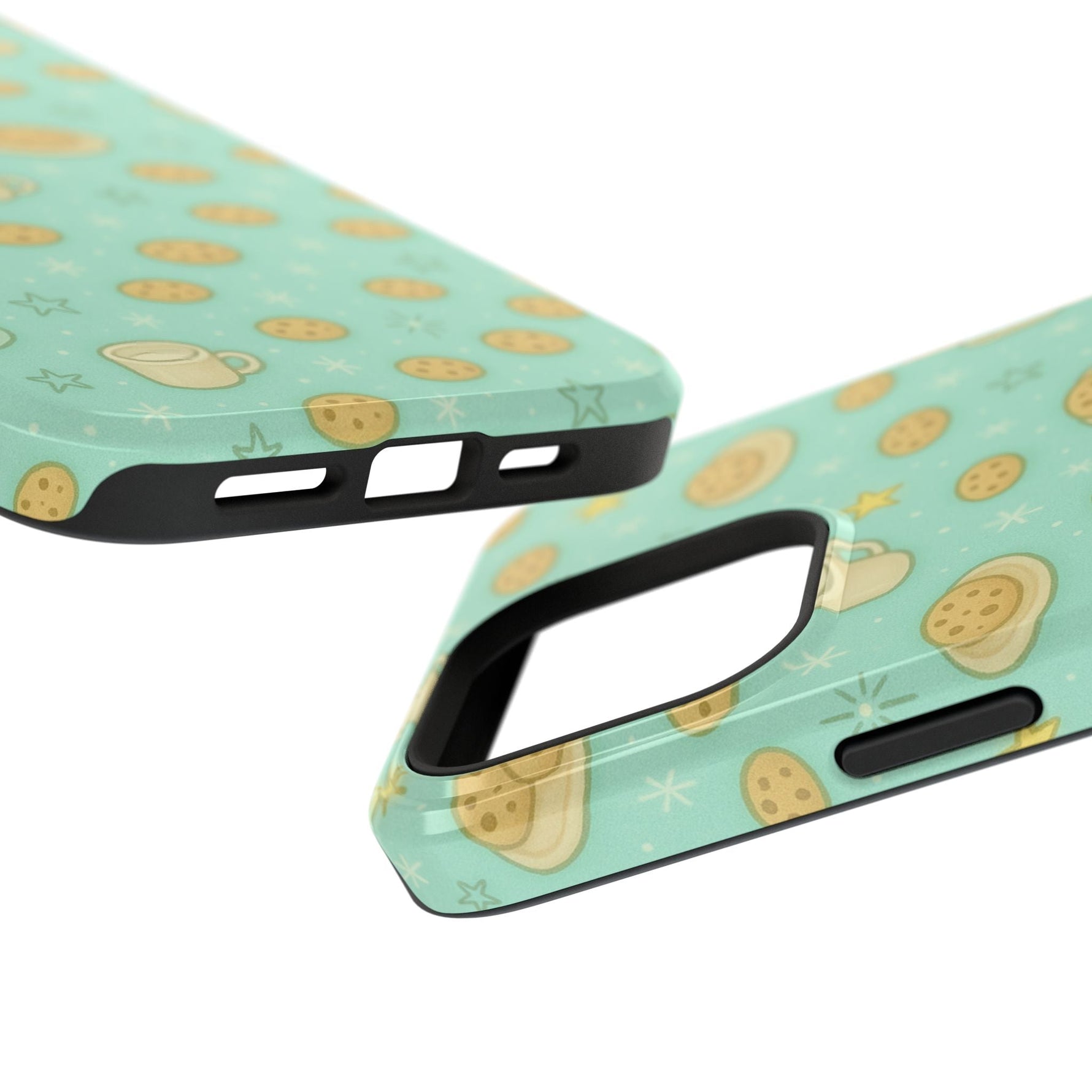 Cookie & Coffee Pattern Tough iPhone Case — Impact-Resistant  Shamo's