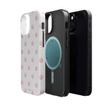 Pink Polka Dot Impact-Resistant Phone Case | MagSafe