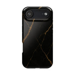 Black & Gold Marble iPhone Case with MagSafe - iPhone 17 Air / Glossy - Shamo's