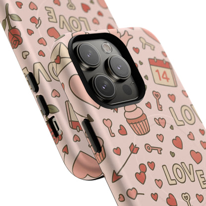 Sweet Love Pattern iPhone Case (MagSafe compatible)