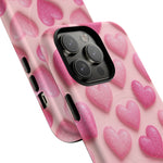 Barbiecore Glitter Hearts iPhone Case | MagSafe - Shamo's