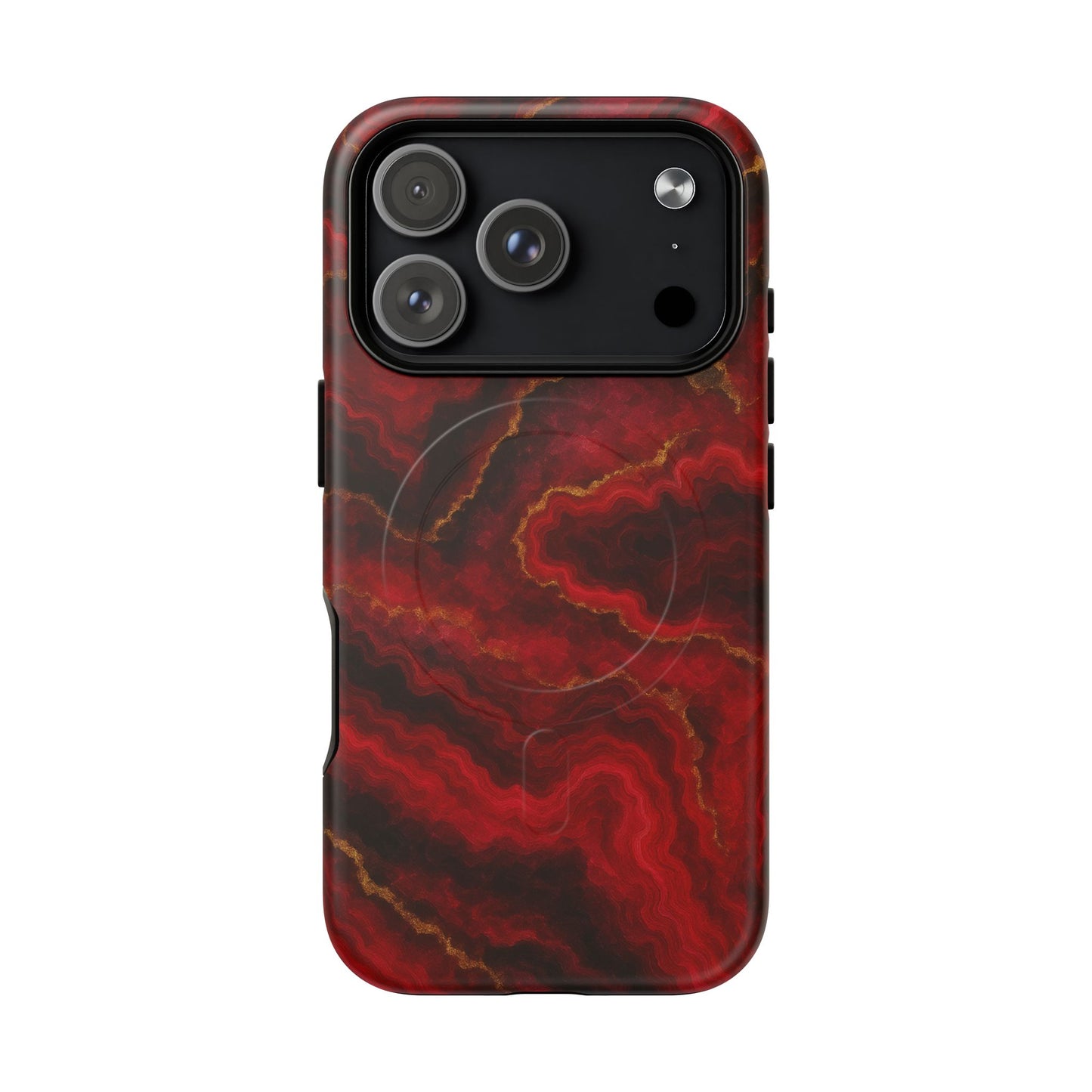 Red Marble iPhone Case with MagSafe - Shamo's