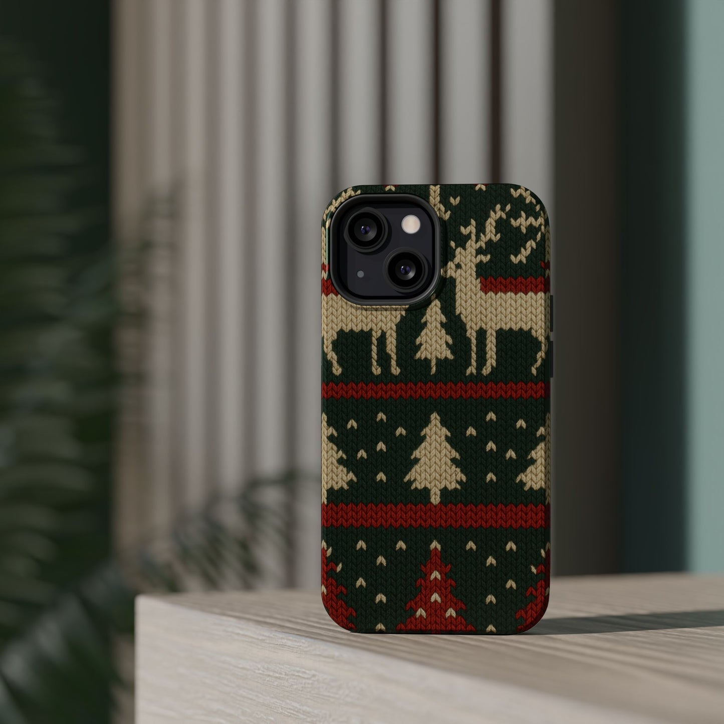 Holiday Reindeer Knit iPhone Case | compatible with MagSafe