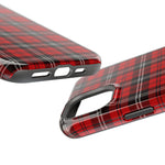 Red Tartan Plaid Impact-Resistant iPhone Case | MagSafe compatibility  Shamo's