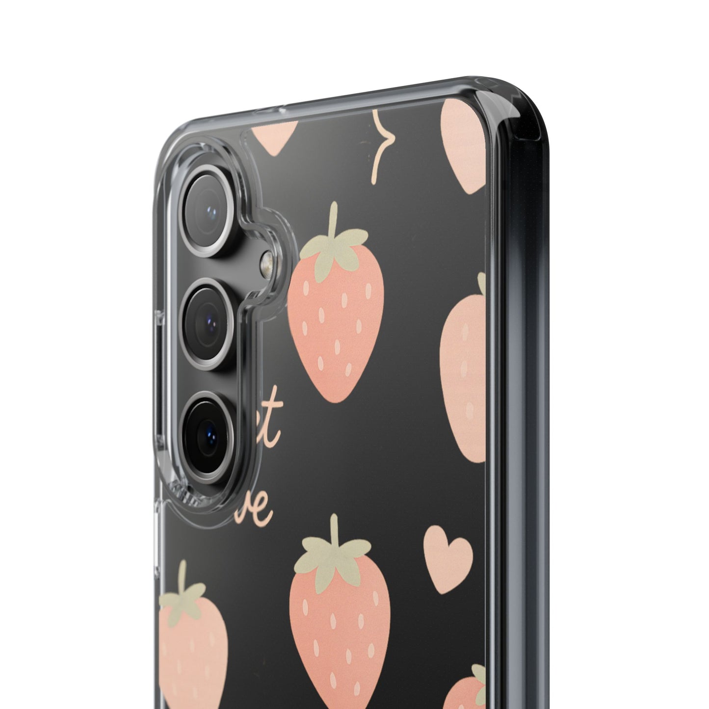 Sweet Love Strawberry Clear iPhone Case | MagSafe