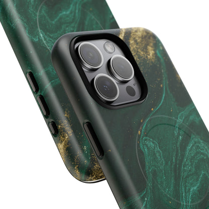 Emerald Marble with Gold Veins iPhone Case | with MagSafe  Shamo's