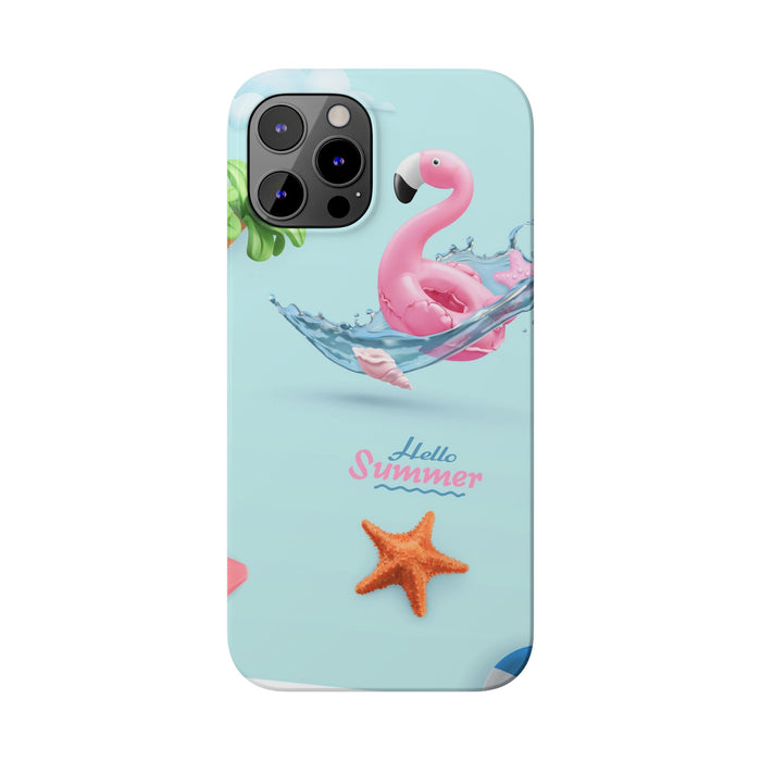 Slim Phone Cases with Hello Summer design