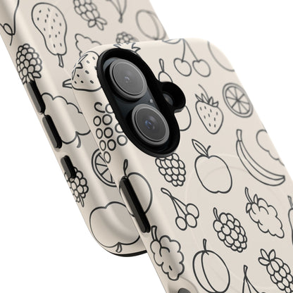 Fruit Pattern Tough iPhone Case | Compatible with MagSafe