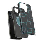 Neon Grid Magnetic Impact-Resistant iPhone Case | MagSafe compatible  Shamo's