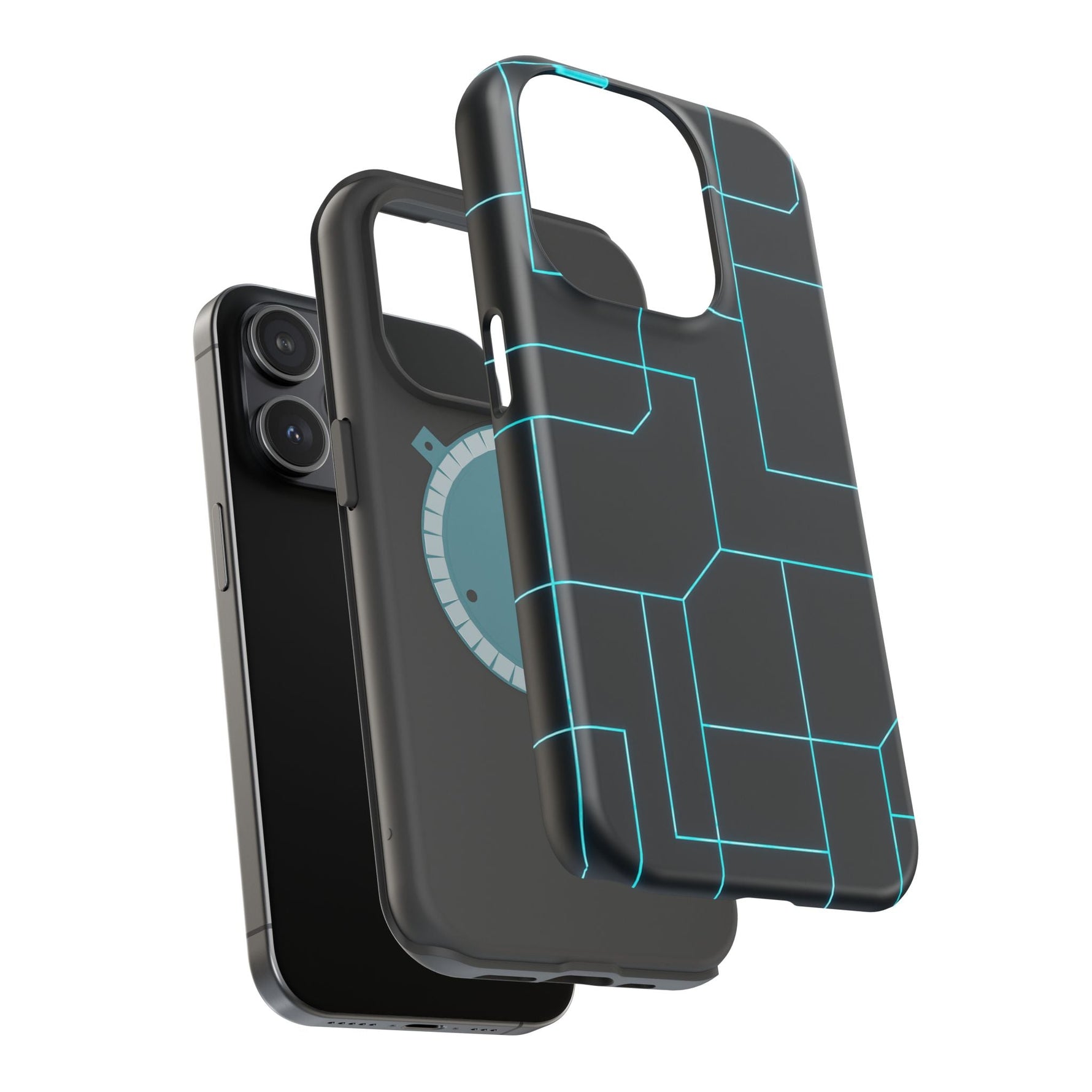 Neon Grid Magnetic Impact-Resistant iPhone Case | MagSafe compatible  Shamo's