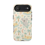 Australia Hand-Drawn Koala Beach iPhone Case — Cute Tropical Palm & Surf Print | with MagSafe  Shamo's iPhone 17 Air / Glossy