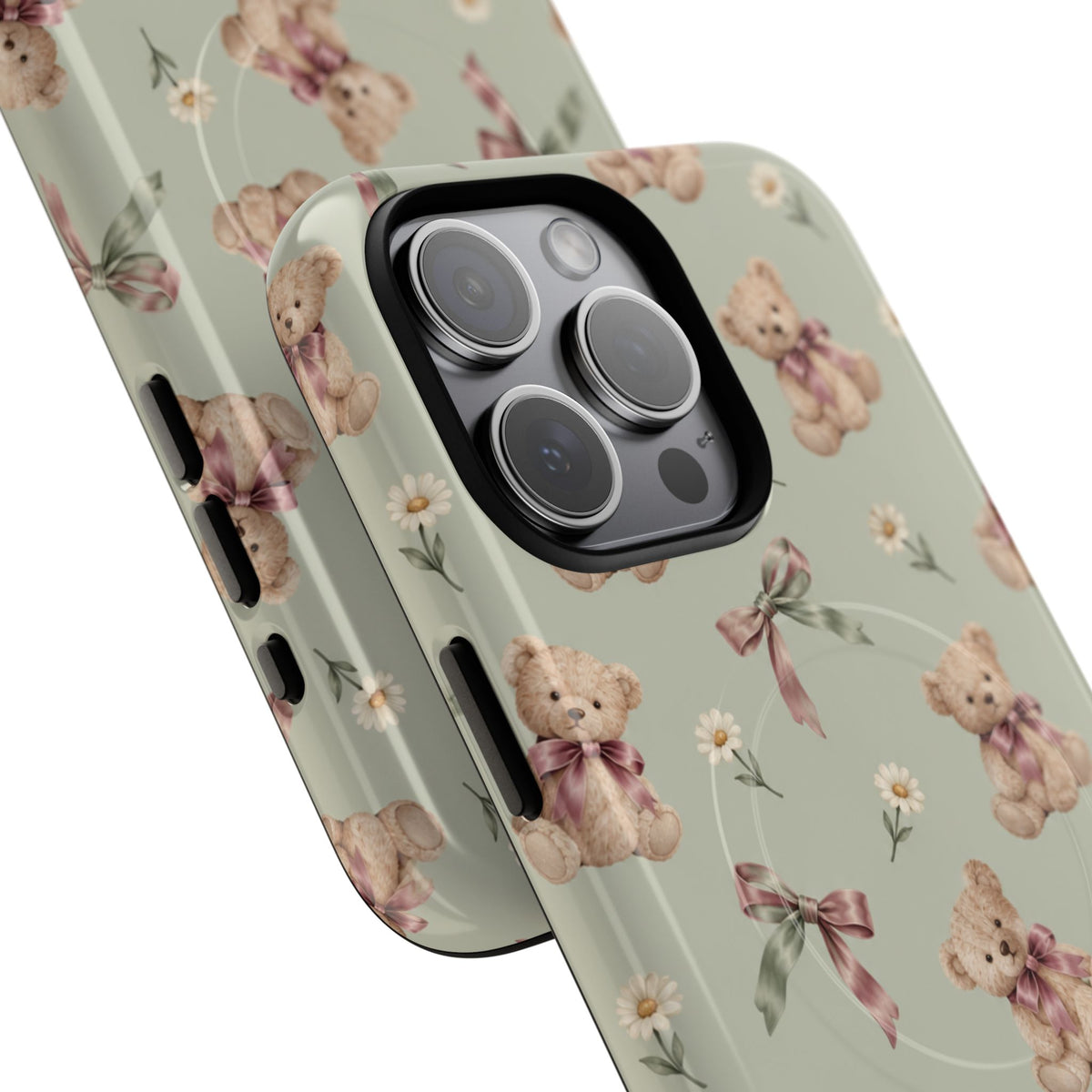 Funda para iPhone con lazo y osito de peluche con MagSafe