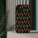 Candy Cane Heart MagSafe Impact-Resistant iPhone Case  Shamo's