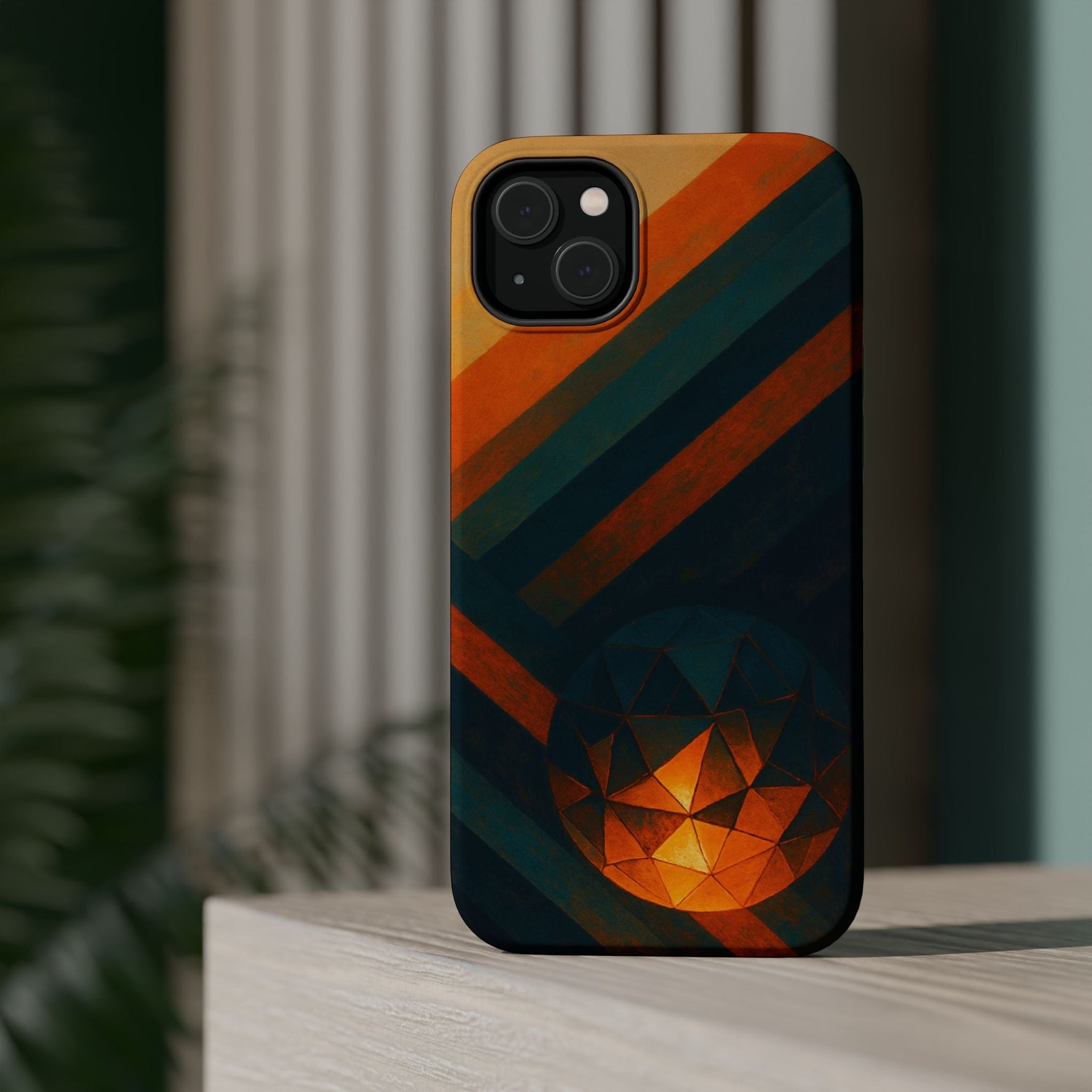 “Geometry of Becoming” Abstract iPhone MagSafe Case — Magnetic Impact-Resistant  Shamo's