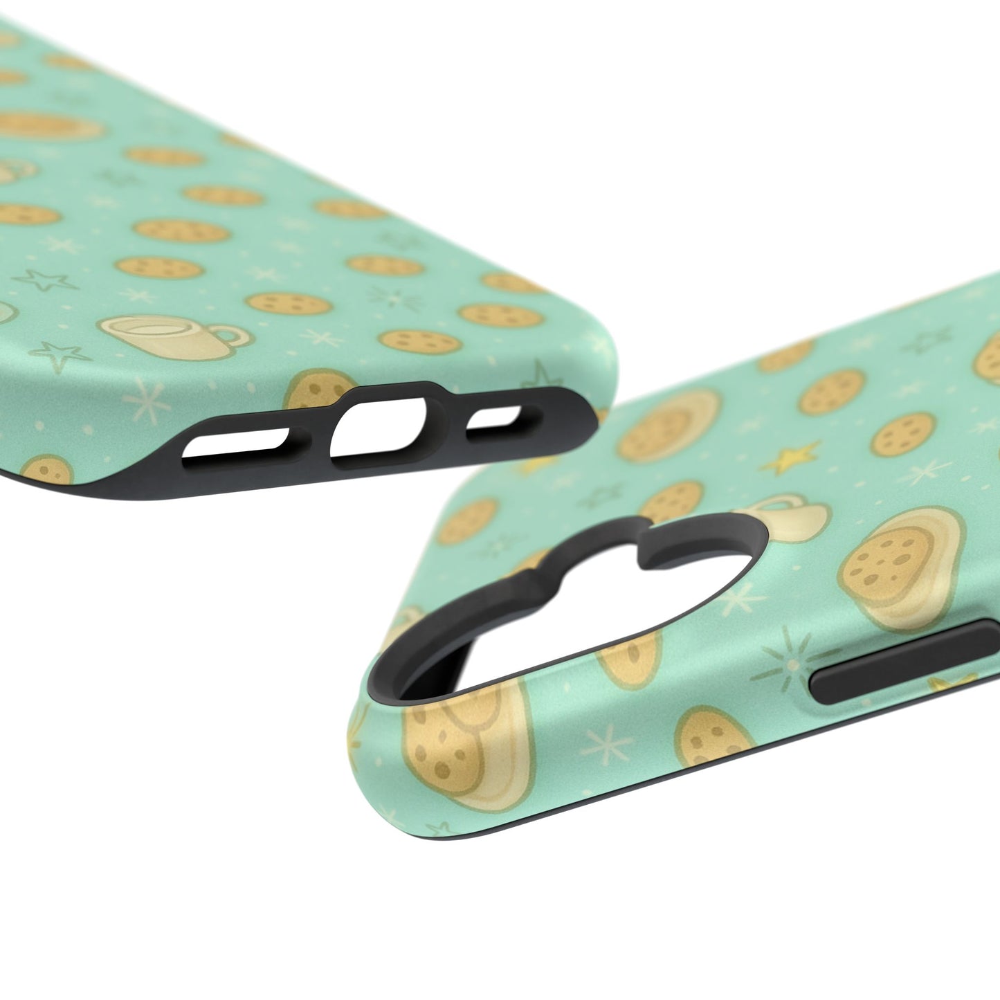 Cookie & Coffee Pattern Tough iPhone Case — Impact-Resistant
