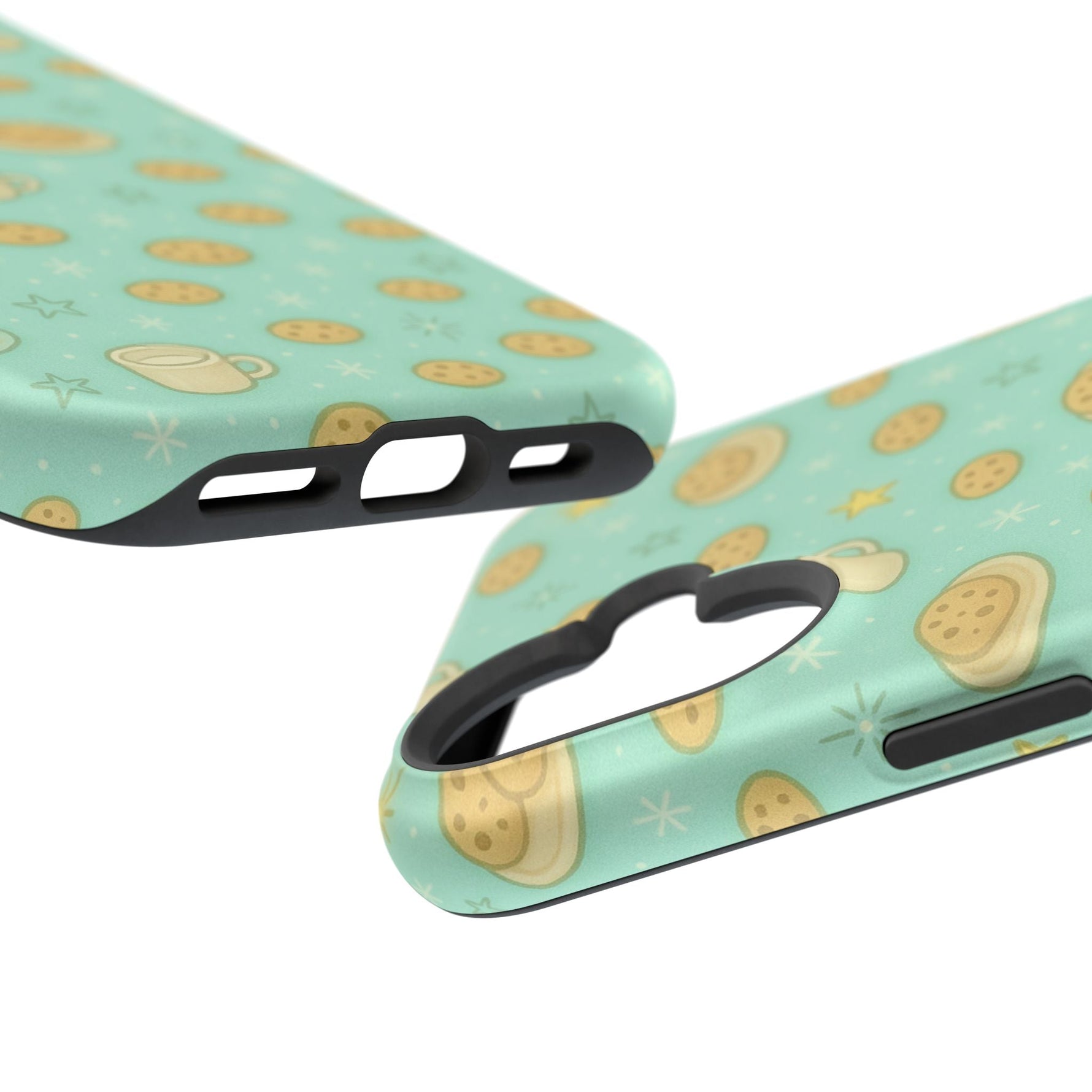 Cookie & Coffee Pattern Tough iPhone Case — Impact-Resistant  Shamo's
