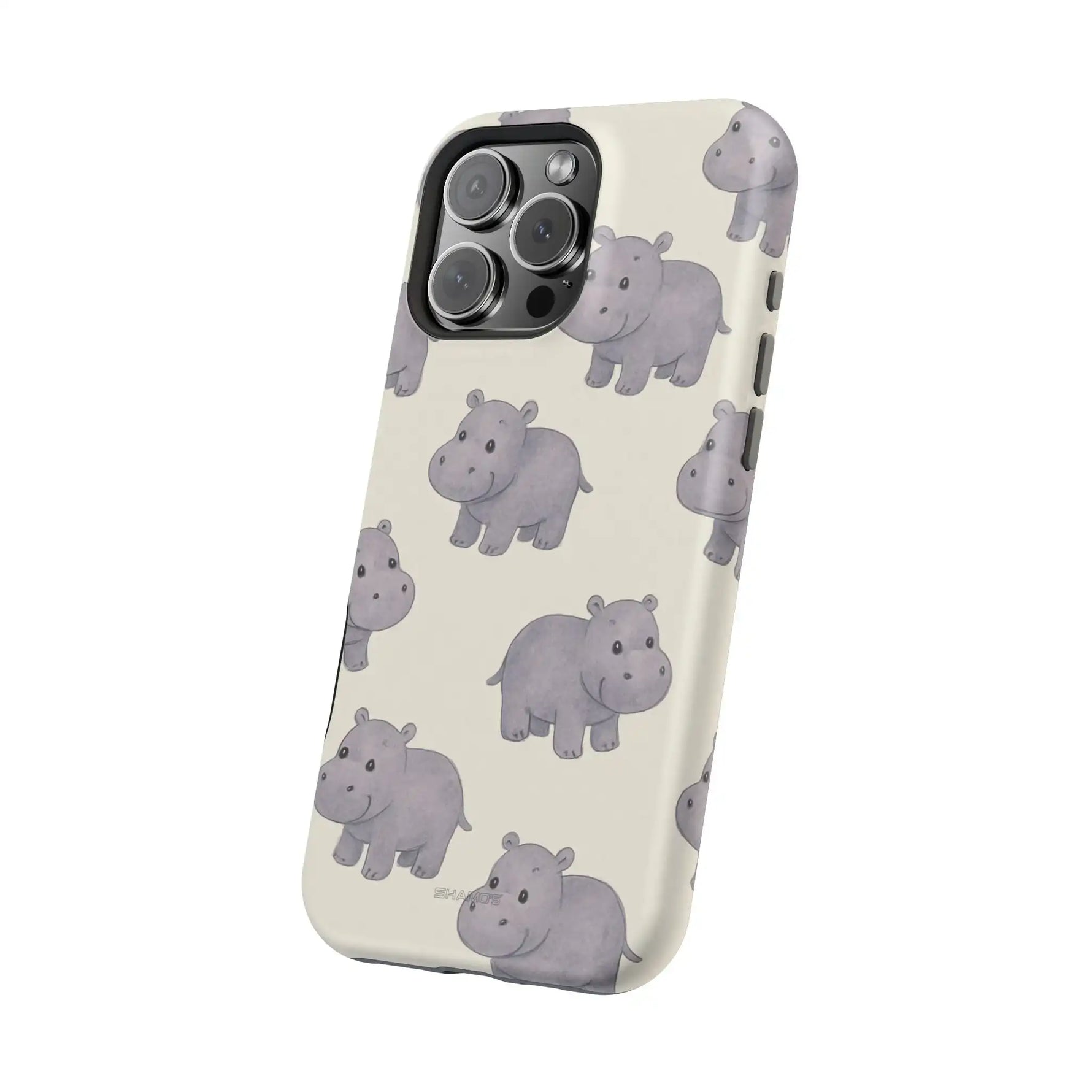 Cute Tiny Hippo Magnetic Impact-Resistant Phone Case