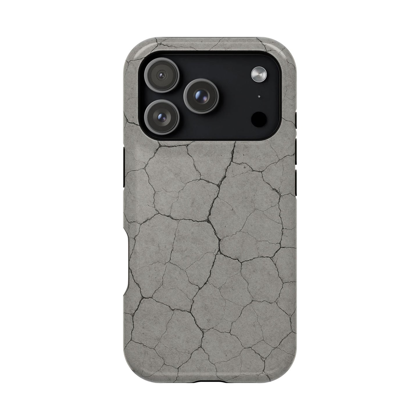 Cracked Concrete Texture iPhone Case with MagSafe compatibility  Shamo's iPhone 17 Pro / Glossy