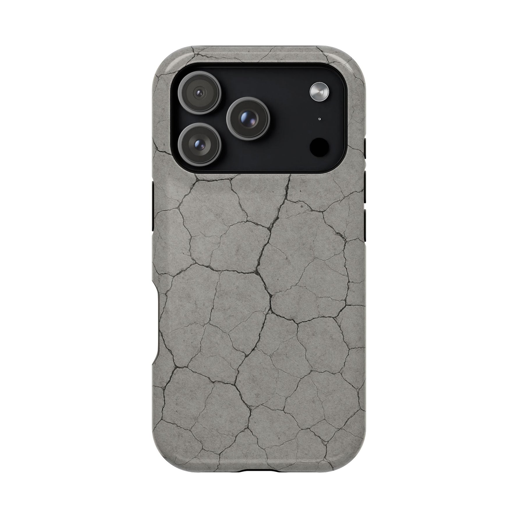 Cracked Concrete Texture iPhone Case with MagSafe compatibility  Shamo's iPhone 17 Pro / Glossy