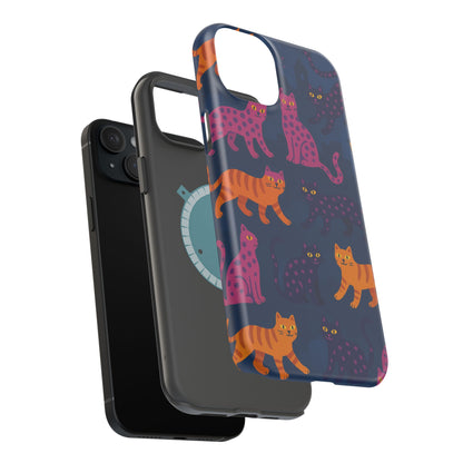 Colorful Cat Phone Case - MagSafe Impact-Resistant