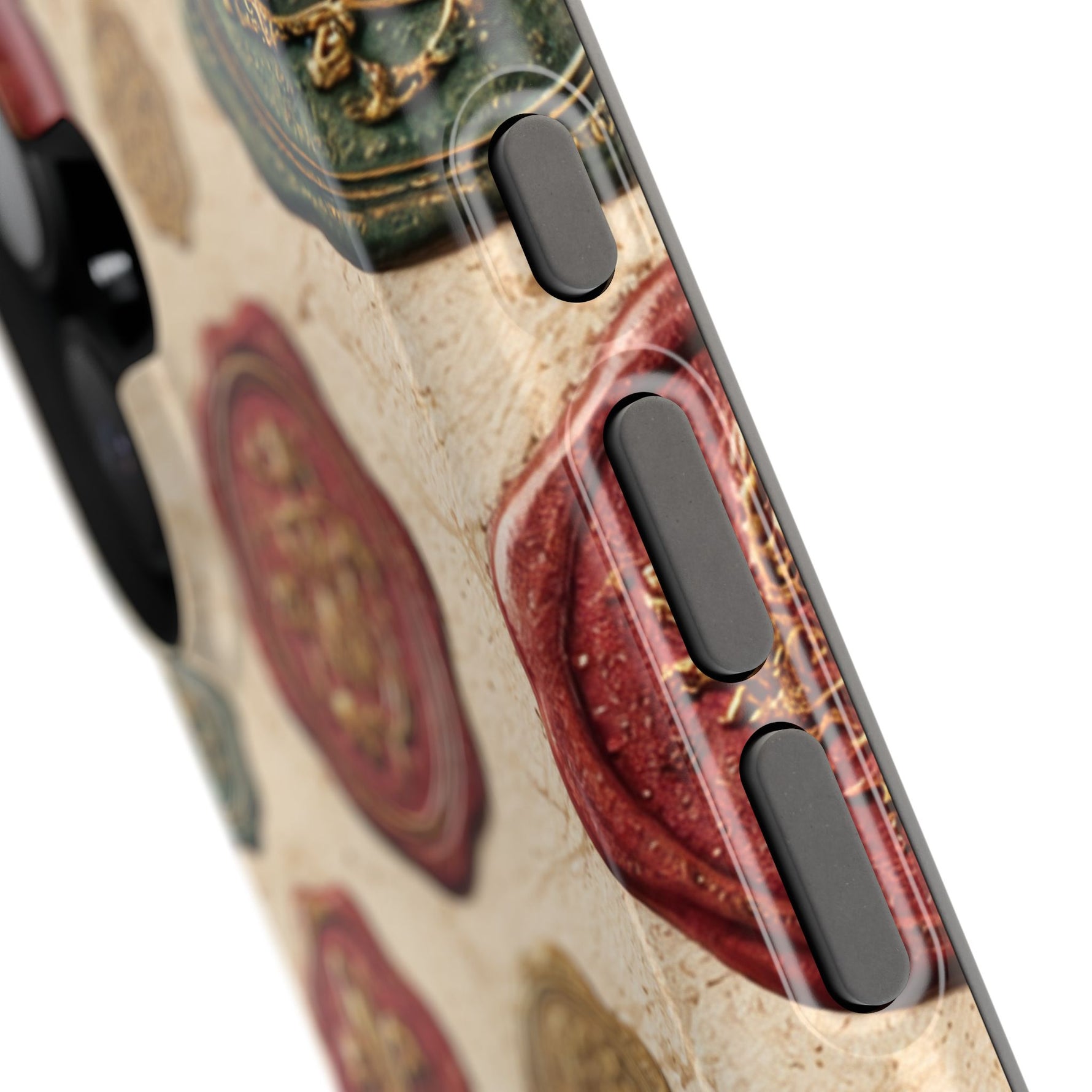 Vintage Wax Seal Pattern Magnetic Impact-Resistant Phone Case with MagSafe Compatibility