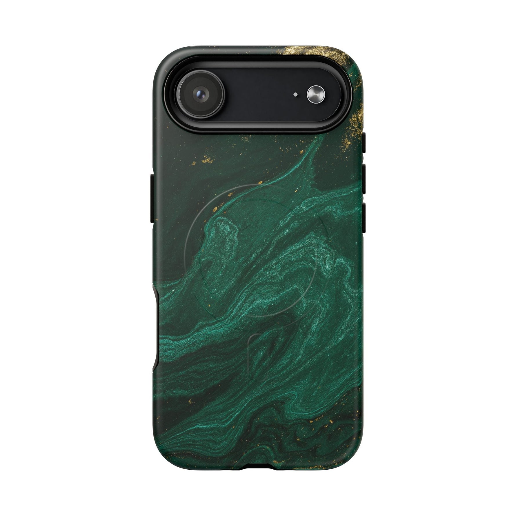 Emerald Marble with Gold Veins iPhone Case | with MagSafe  Shamo's iPhone 17 Air / Matte