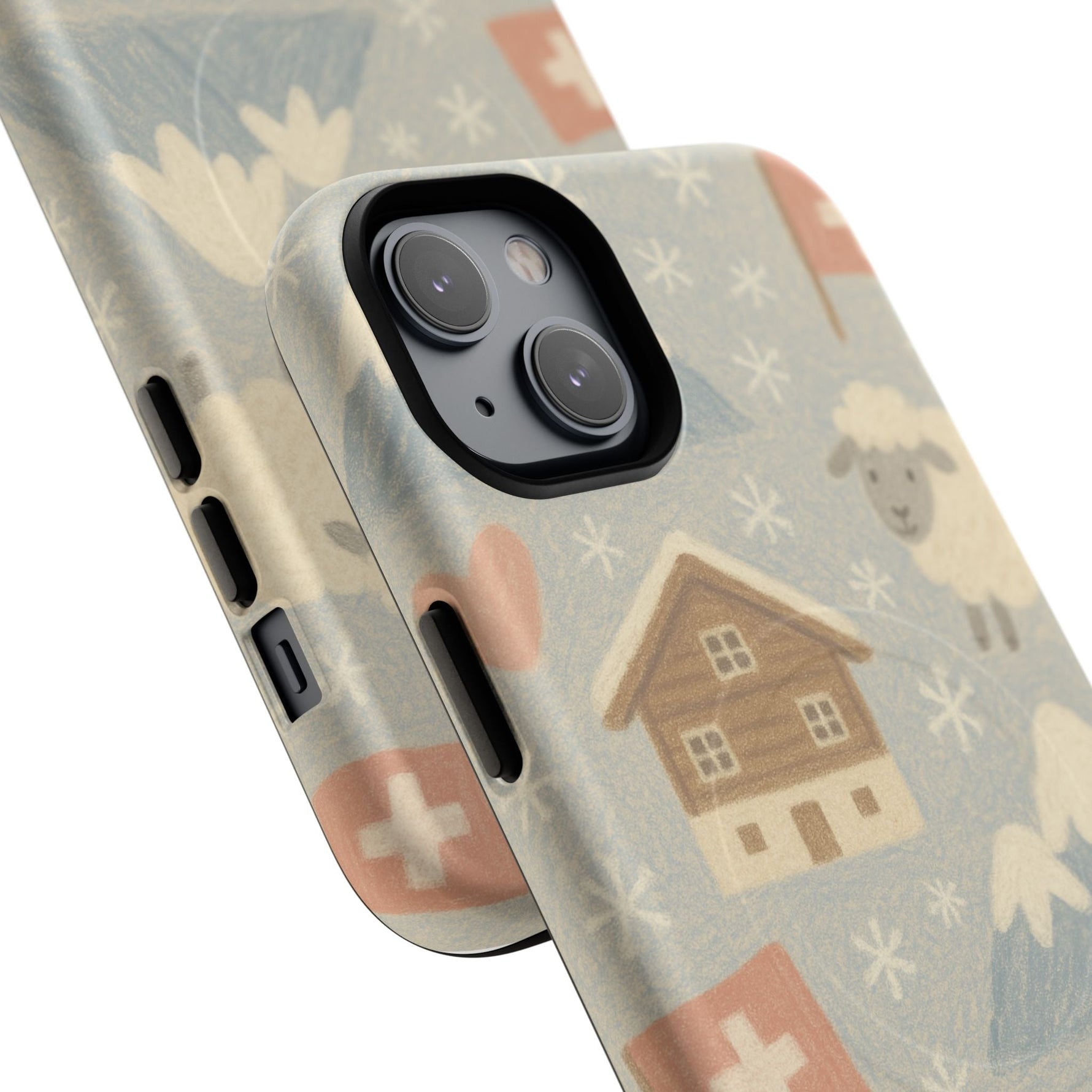 Swiss Chalet Sheep Pattern Tough MagSafe iPhone Case  Shamo's