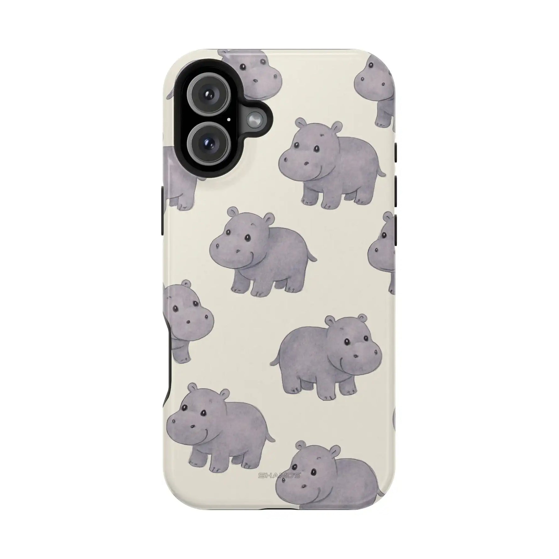 Cute Tiny Hippo Magnetic Impact-Resistant Phone Case