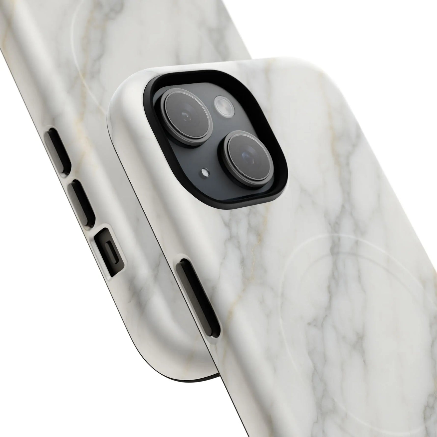 Classic White Marble iPhone Case with MagSafe - Shamo's