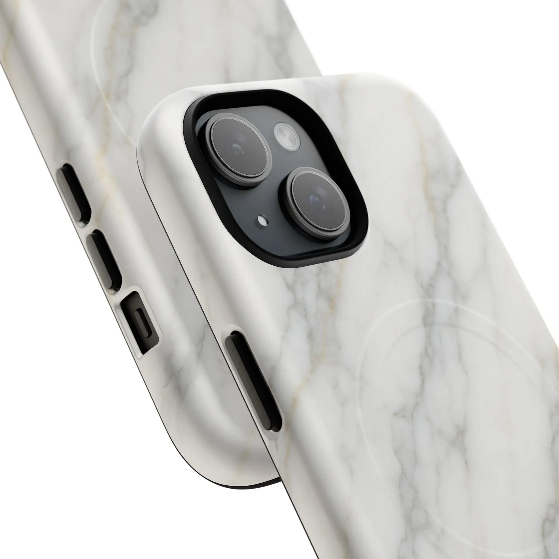 Classic White Marble iPhone Case with MagSafe - Shamo's