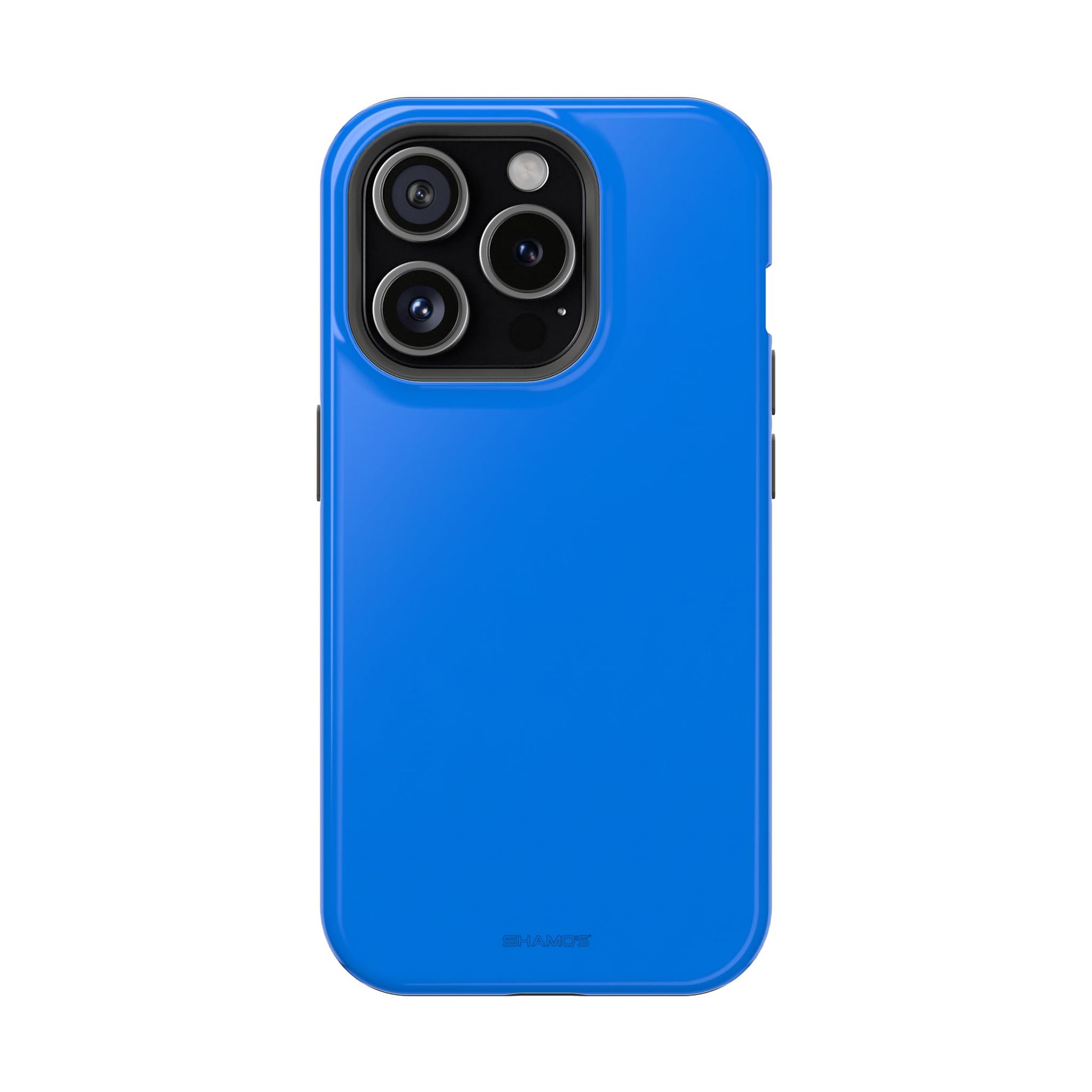 Cobalt Pop Blue Solid Color Impact-Resistant iPhone Case | Slim Shockproof MagSafe-Compatible
