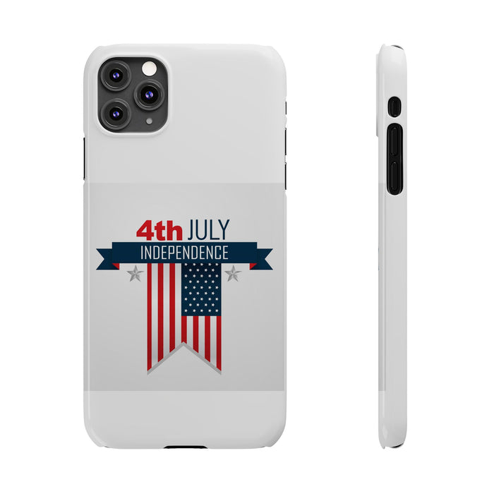 Slim Phone Cases with 4th of July writing for iPhone 17 and more
