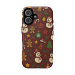 Snowman & Gingerbread Tough iPhone Case (MagSafe compatible)  Shamo's iPhone 16 / Matte