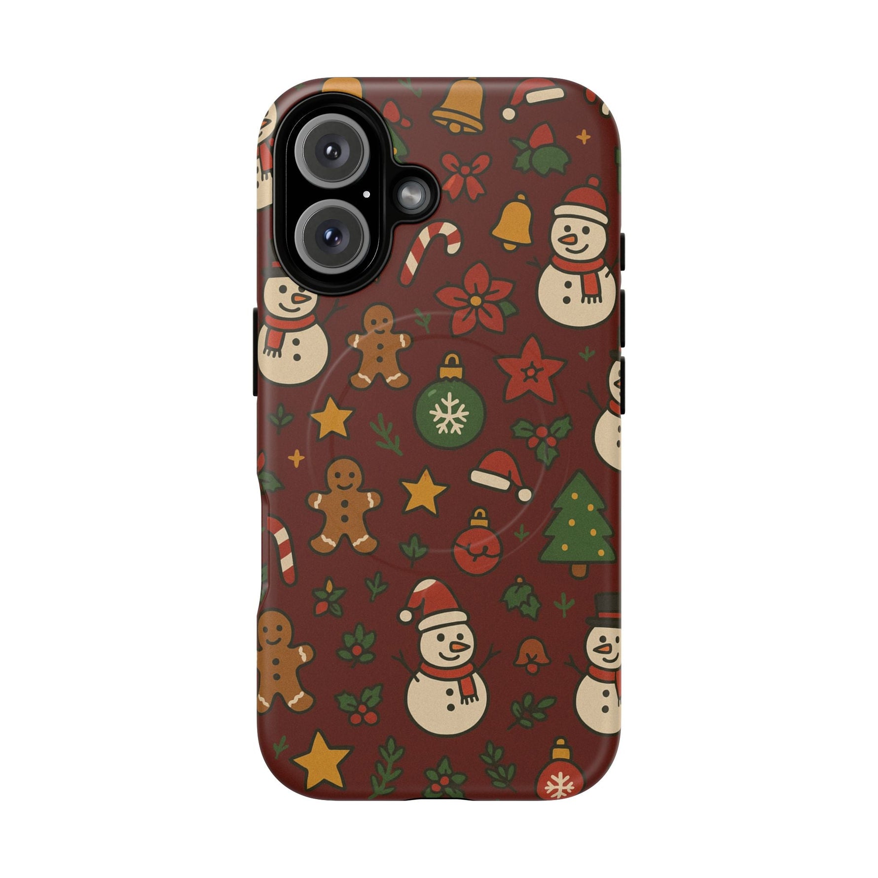 Snowman & Gingerbread Tough iPhone Case (MagSafe compatible)  Shamo's iPhone 16 / Matte