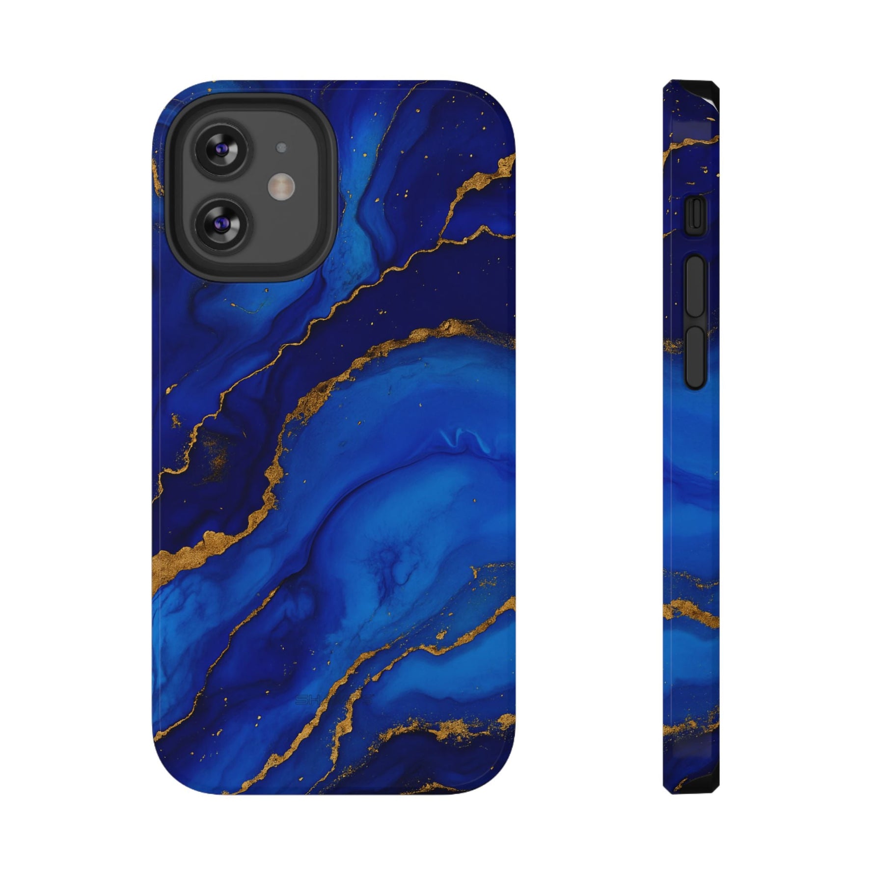 Blue Gold Marble Phone Case  Shamo's iPhone 12 Mini / Glossy / Without gift packaging