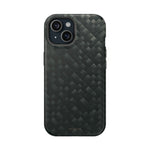 Dark Carbon Fiber Texture Magnetic Impact-Resistant iPhone Case | MagSafe compatible - iPhone 15 / Matte - Shamo's