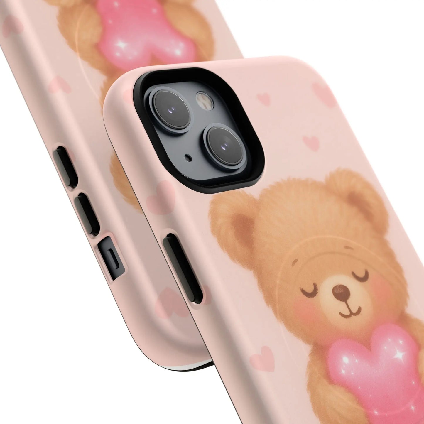 Heart Hug Teddy Bear iPhone Case – with MagSafe