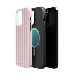 Pink Stripe Impact-Resistant Phone Case | MagSafe