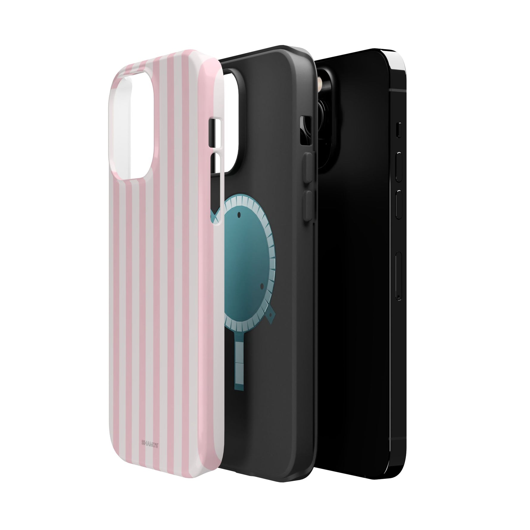 Pink Stripe Impact-Resistant Phone Case | MagSafe