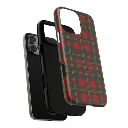Plaid Holiday iPhone Case — Red & Green Tartan (MagSafe compatible)