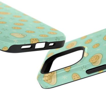 Cookie & Coffee Pattern Tough iPhone Case — Impact-Resistant