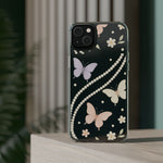Butterfly Pearl Impact-Resistant Clear iPhone Case  Shamo's