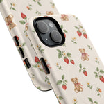 Strawberry Teddy iPhone Case with MagSafe