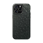 Dark Carbon Fiber Texture Magnetic Impact-Resistant iPhone Case | MagSafe compatible  Shamo's iPhone 15 Pro Max / Matte