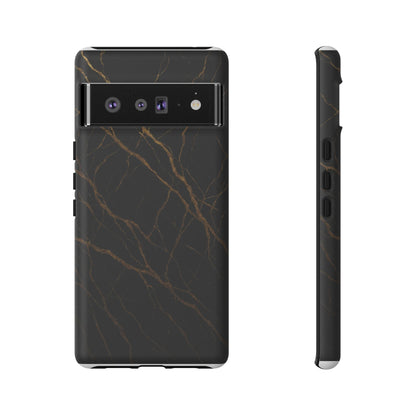 Black Marble Tough iPhone Case