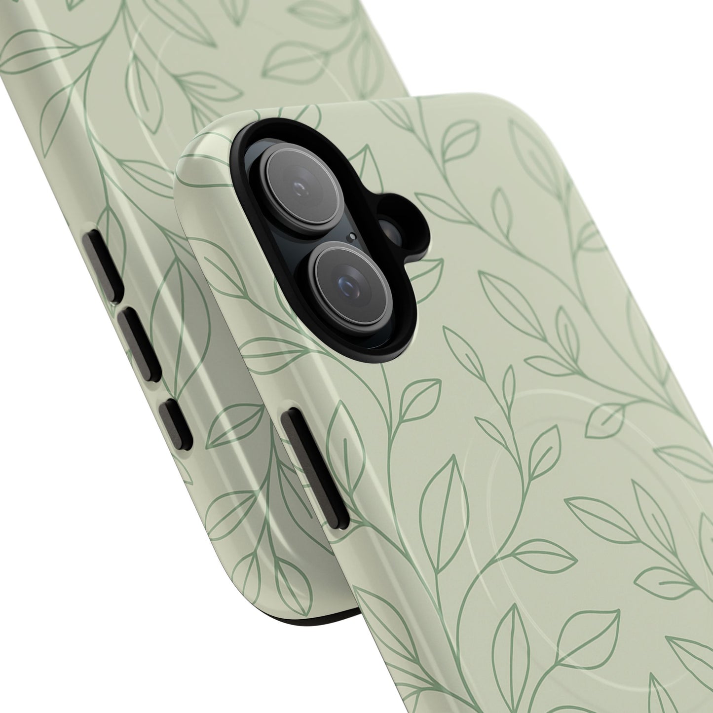 Sage Botanical Leaves Floral iPhone Case | MagSafe