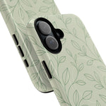 Sage Botanical Leaves Floral iPhone Case | MagSafe - Shamo's
