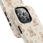 Cute Pastel Bear Impact Phone Case | Heart & Star Kawaii Pattern